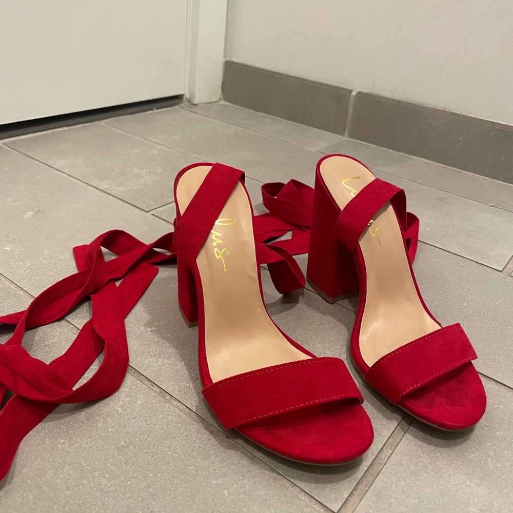 Elegant Red Women's Heels